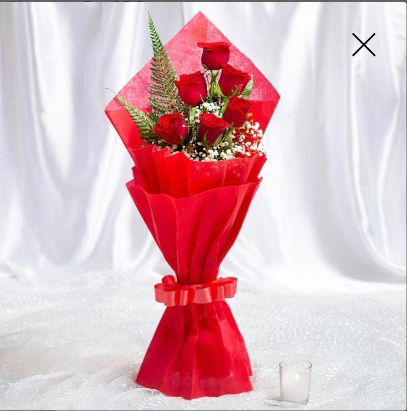Red Bouquet - 6 Roses