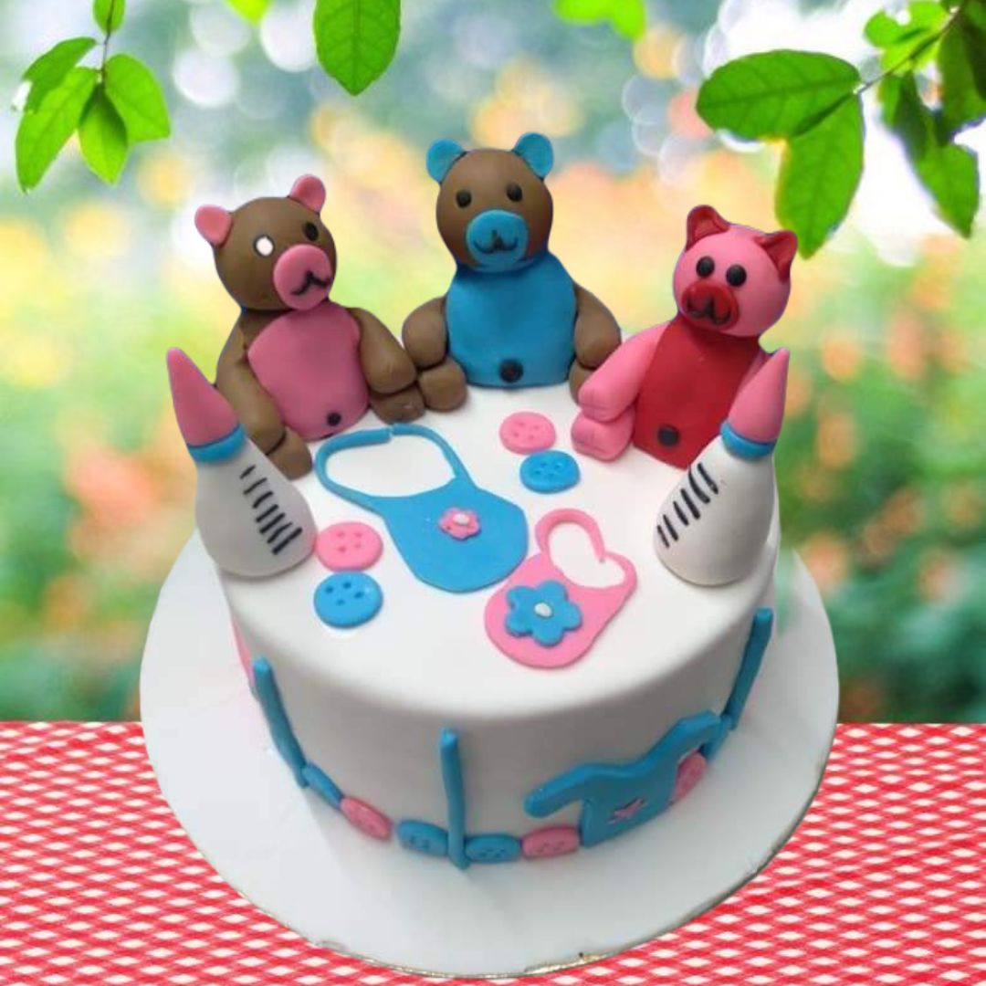 3 Teddy Bears Cake