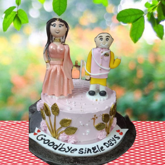 Goodbye Single Days Cake