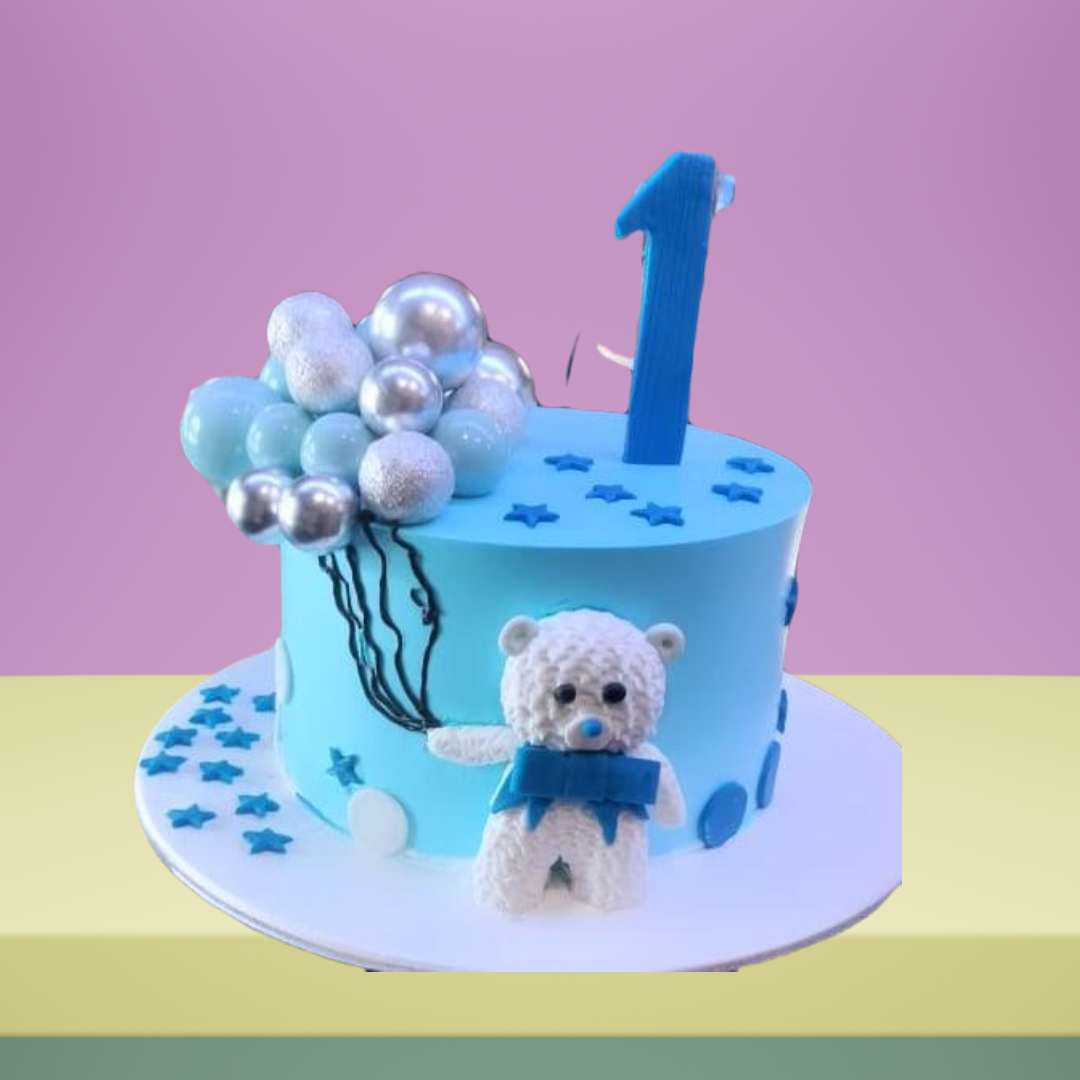 1st Birthday Teddy Cake