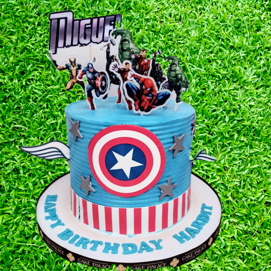 Avengers Cartoon Cake