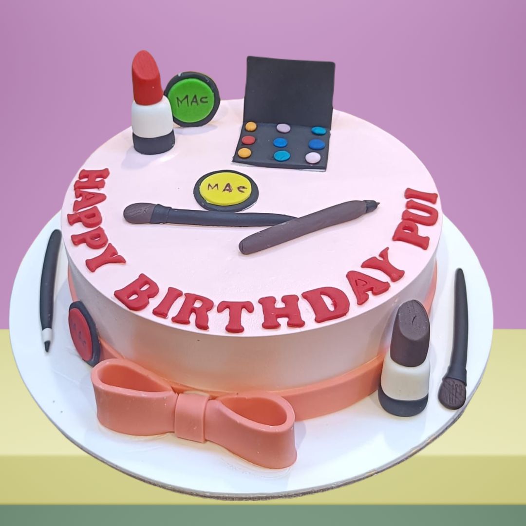 Pink Makeup Set Cake