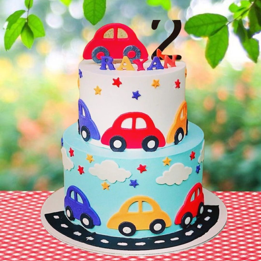 2-tier Car Cake