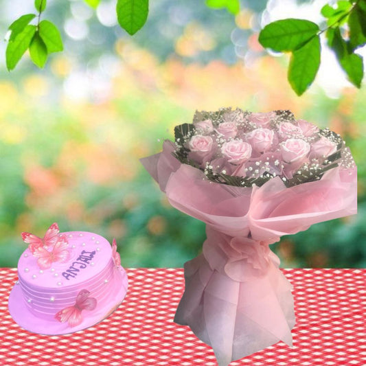 Combo Cake with Flowers