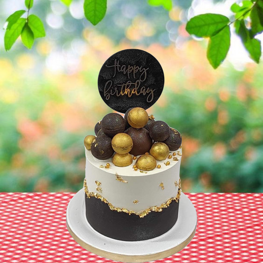 Chocolate Cake with Balls
