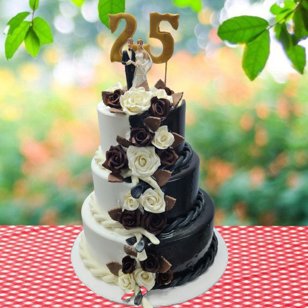 25th Anniversary 3-tier Cake