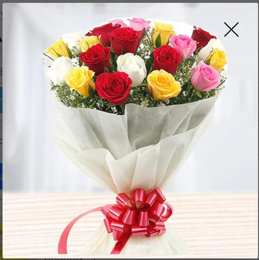 White Bouquet - 20 Roses