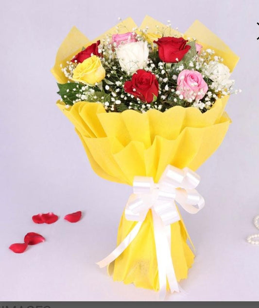 Yellow Bouquet - 10 Roses