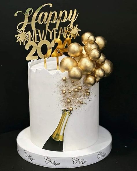 Happy New Year Celebration Cake